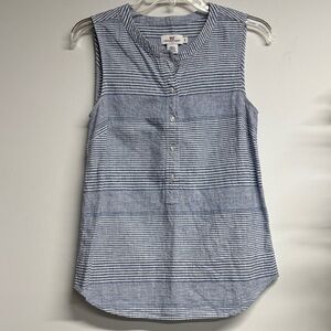Vineyard Vines Blue and White Striped Sleeveless Top